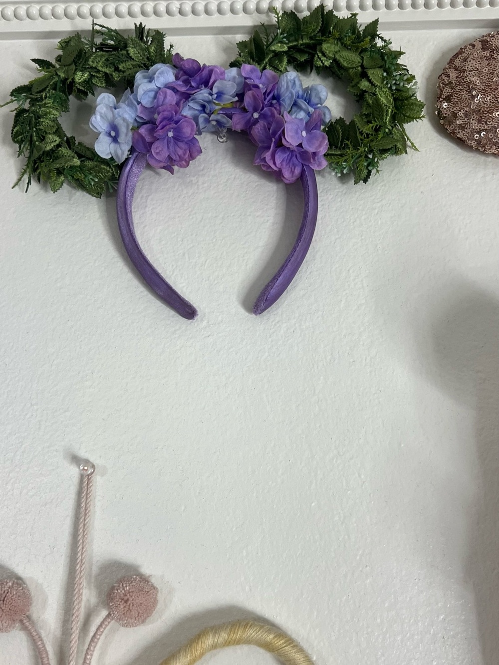 Disney Purple and Light Blue Hydrangea Floral Headband